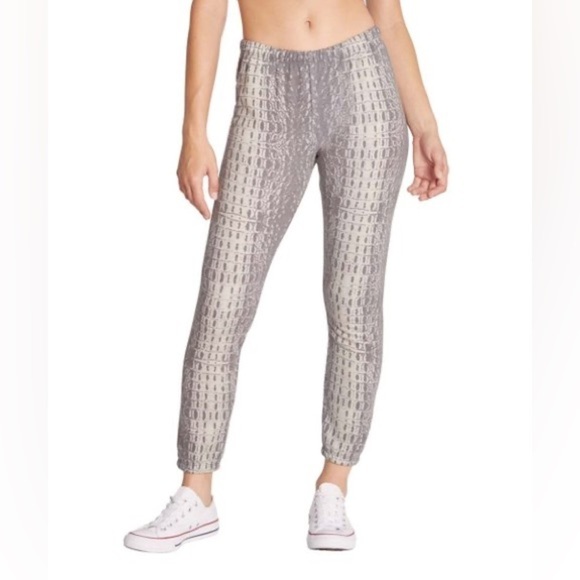 Wildfox Taupe Croc-Embossed Wetland Knox Joggers Size XL Extra Large - Picture 1 of 8